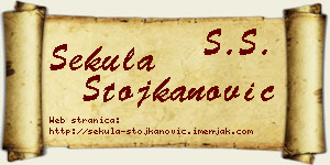 Sekula Stojkanović vizit kartica